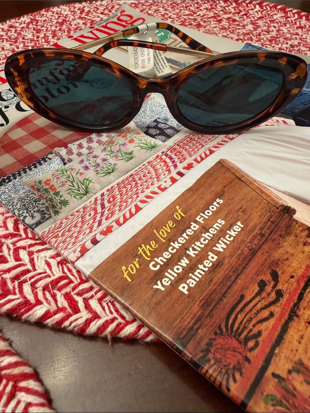 Free People Tortoiseshell Oval Sunglasses with Dark Blue Lenses